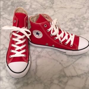 Converse “Chuck Taylor” Red High Tops